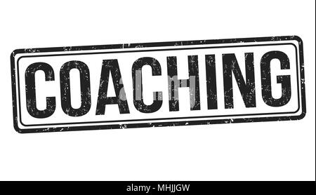 Coaching grunge rubber stamp on white background, vector illustration Stock Vector