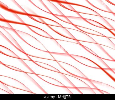 Abstract Red Wave on White Background. Vector Illustration Stock Vector