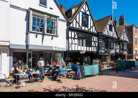 Restaurant,Kitch,Wildwood,Old Weavers House,Restaurants,Eateries,High Street,Canterbury,Kent,England,UK Stock Photo