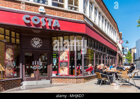 Costa Coffee,Shop,High Street,Canterbury,Kent,England Stock Photo