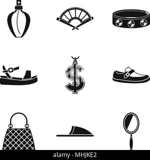 Women fashion accessories silhouette icons vector set Stock Vector Image &  Art - Alamy