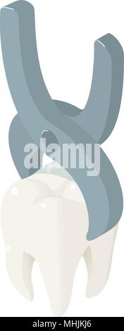 Tooth extraction icon, isometric style Stock Vector