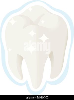 Healthy white tooth icon, isometric style Stock Vector