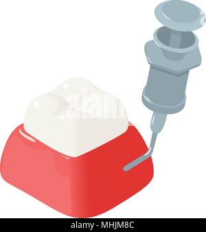Heal gum icon, isometric style Stock Vector
