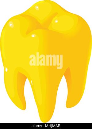 Gold tooth icon, isometric style Stock Vector