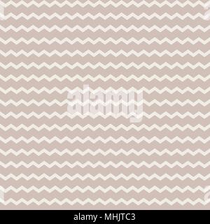 Abstract vector zig zag seamless pattern on the pale brown background. Ornament in pastel colors. Stock Vector