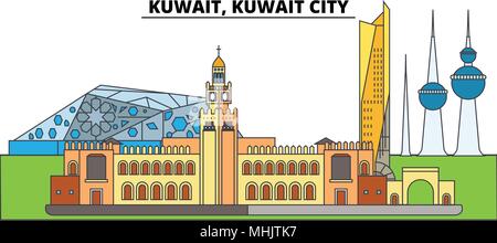 Kuwait Buildings line drawing Stock Vector Image & Art - Alamy