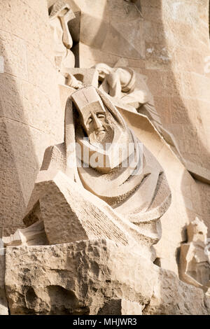 Esculturas de la fachada de la Pasión y Muerte de Jesús Stock Photo