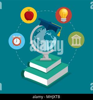 education easy learning set icons Stock Vector