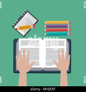 education easy learning set icons Stock Vector