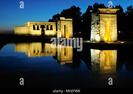 Temple of Debod, Templo de Debod, Madrid, Spain Stock Photo