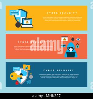 cyber security technology Stock Vector