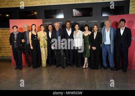 Rome Italy 02 May 2018 - Cinemas Moderno Photocall presentation movie LORO 2 The cast Credit: Giuseppe Andidero/Alamy Live News Stock Photo