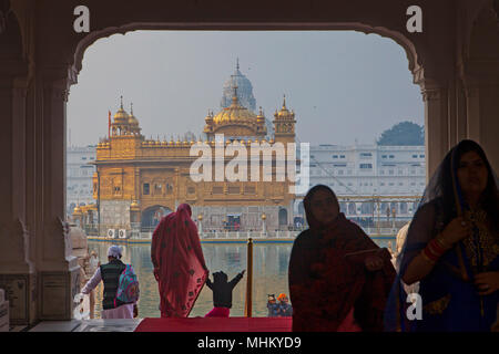 Gate, gateway, entrance  to Golden temple, Amritsar, Punjab, India Stock Photo