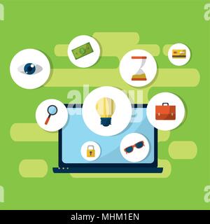 Media marketing business concept Stock Vector
