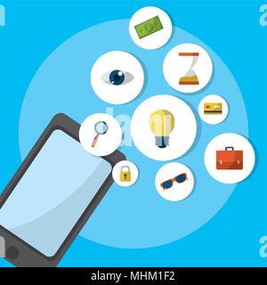 Media marketing business concept Stock Vector