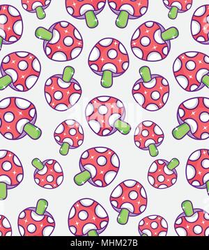 Retro videogames mushrooms background Stock Vector