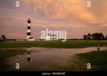 NC01757-00...NORTH CAROLINA - Bodie Island Lighthouse on the Outer Banks in Cape Hatteras National Seashore. Stock Photo