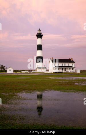NC01758-00...NORTH CAROLINA - Bodie Island Lighthouse on the Outer Banks in Cape Hatteras National Seashore. Stock Photo