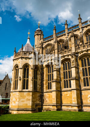 St Georges Chapel, (location of 2018 Royal Wedding), Windsor Castle, Windsor, Berkshire, England, UK, GB. Stock Photo