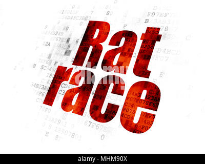 Finance concept: Rat Race on Digital background Stock Photo