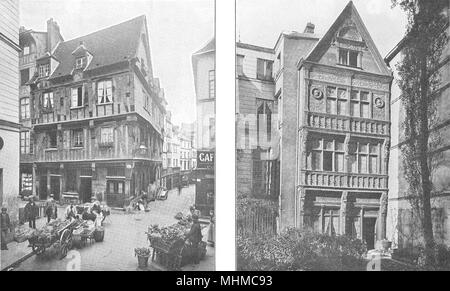 SEINE- MARITIME. Rouen. Maison, Rue Eau- de- robec; dite diane Poitiers 1900 Stock Photo