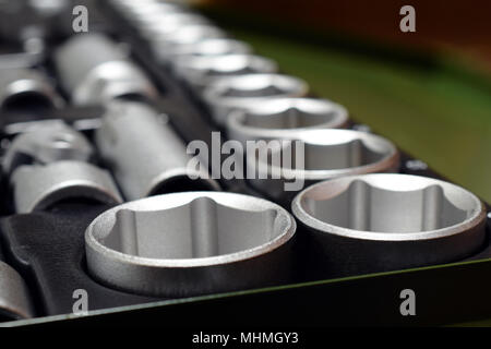 Close up of socket set Stock Photo