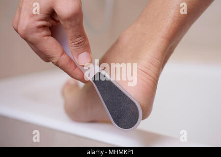Pedicure Dead Skin Remover Feet Care Woman Stock Image - Image of person,  beautician: 61775201
