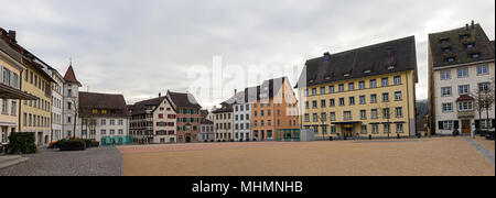 A square in Schaffhausen - Switzerland Stock Photo