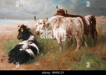 Schouten Henry - Cows in the Dutch Dunes Stock Photo