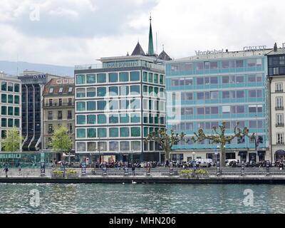 Switzerland, Geneva, luxury shops at Rue du Rhone Stock Photo: 79865526 - Alamy