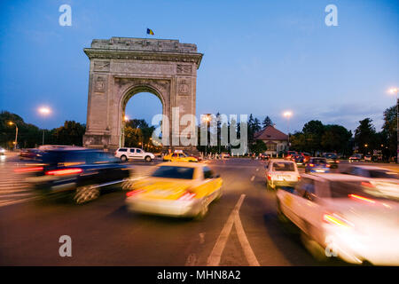 Bucharest, Romania; Triumphal Arch built in 1935 Stock Photo