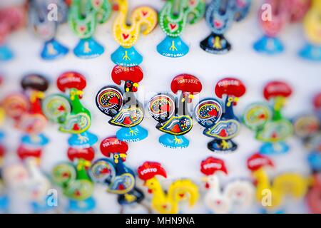 Traditional portuguese souvenirs for sale local market. Portugal Stock Photo