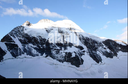 panorama view of the north face of Piz Roseg in the Swiss Alps near St. Moritz Stock Photo