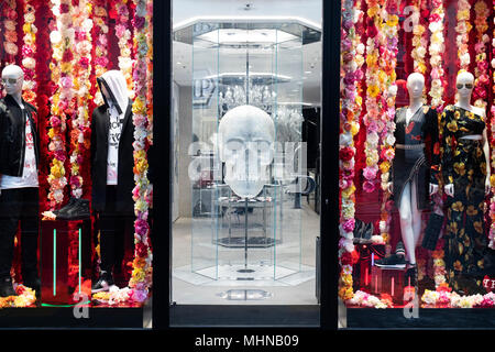 Philipp Plein shop window display. New Bond Street, London Stock Photo