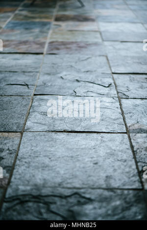 Slate tiled floor Stock Photo