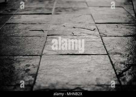 Slate tiled floor Stock Photo