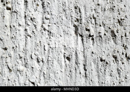 full frame texture of traditional plasterwork at wall. white painted. Stock Photo