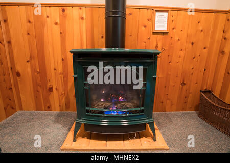 Propane Stove Fireplace in Bedroom Stock Photo - Alamy