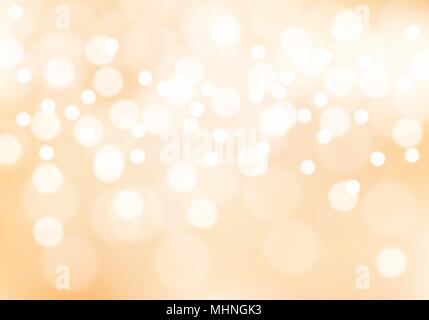 Abstract soft orange bokeh light background vector illustration. Stock Vector