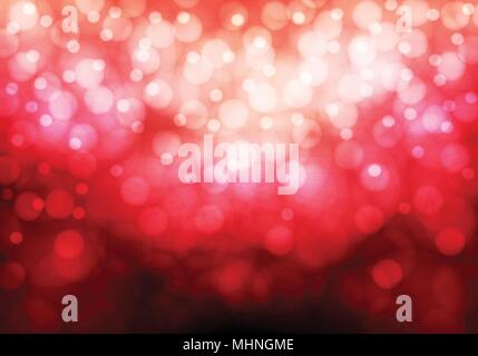 Abstract white red bokeh light black night luxury background vector illustration. Stock Vector