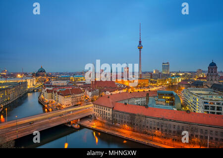 Berlin aerial view, Germany Stock Photo