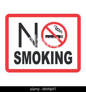 No smoking sign. Forbidden sign icon isolated on white background vector illustration Stock Vector