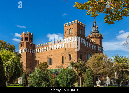 Castle of the Three Dragons in Barcelona - Spain Stock Photo