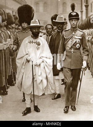 Duke of York - Visit - Ras Tafari, Prince Regent of Ethiopia Stock Photo