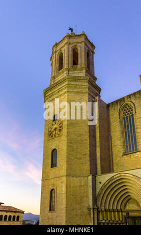 Belfry of the Cathedral of Saint Mary of Girona - Spain Stock Photo