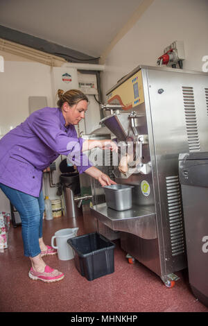 making ice cream Stock Photo