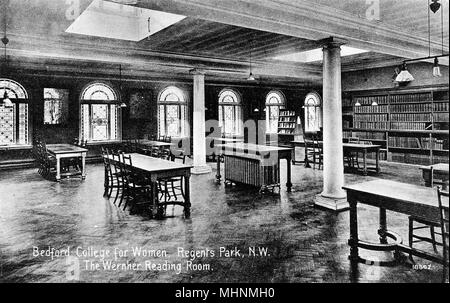 Wernher Reading Room, Bedford College for Women, London Stock Photo
