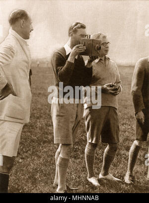 The Duke of York - Using a Press Photographer's Camera Stock Photo