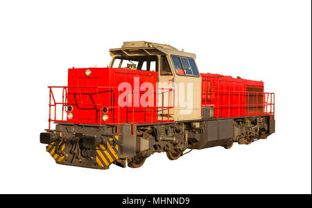 French shunter locomotive isolated on white background Stock Photo